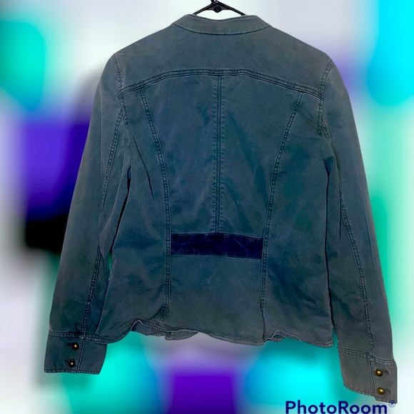 WHBM Structured Army-Inspired Jacket Olive green Size 12 - Picture 3 of 5